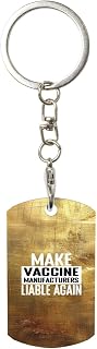 Make Vaccine Manufacturers Liable Again Square Metal Keychain Durable Key Ring Lightweight Portable For Keys And Accessories1