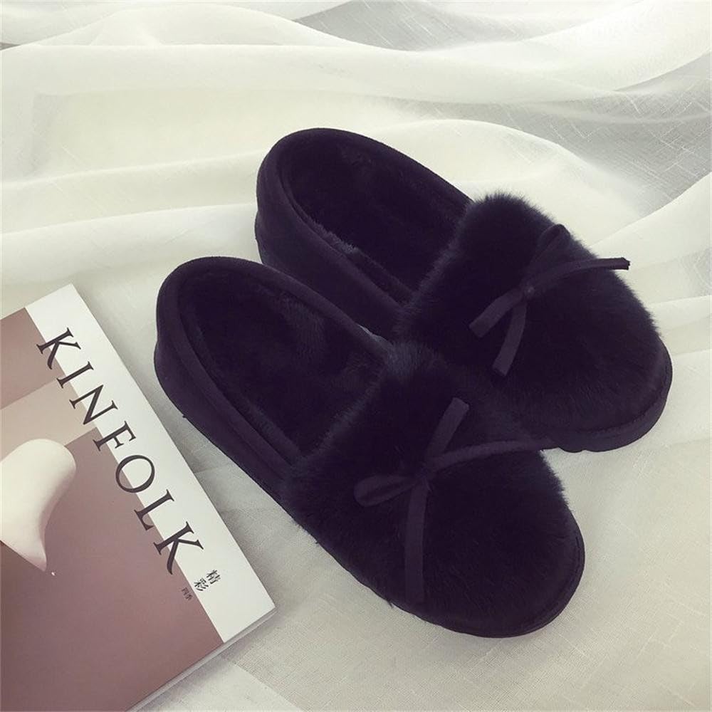 Pantofole da Donna Inverno All'aperto Caldo Peluche Morbido Impermeabile Ecopelliccia per la casa con Pantofole Mocassini