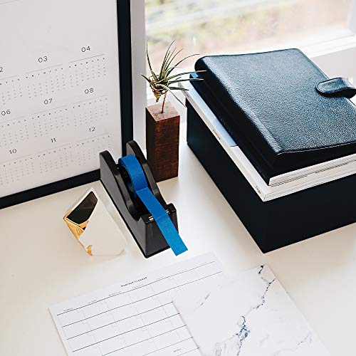 Tape Dispenser, Masking Tape Dispenser, Desk Heat Tape Dispenser 6.3 x 2.5 x 3.4 Inch, Holder Fits 1\" and 3\" Core (Black)