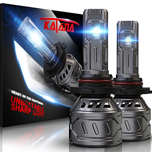 KATANA 9005 LED Headlight Bulbs,16000LM 70W 6500K Extremely Super Bright HB3 LED Bulbs All-in-One Conversion Kit of 2 Halogen Replacement