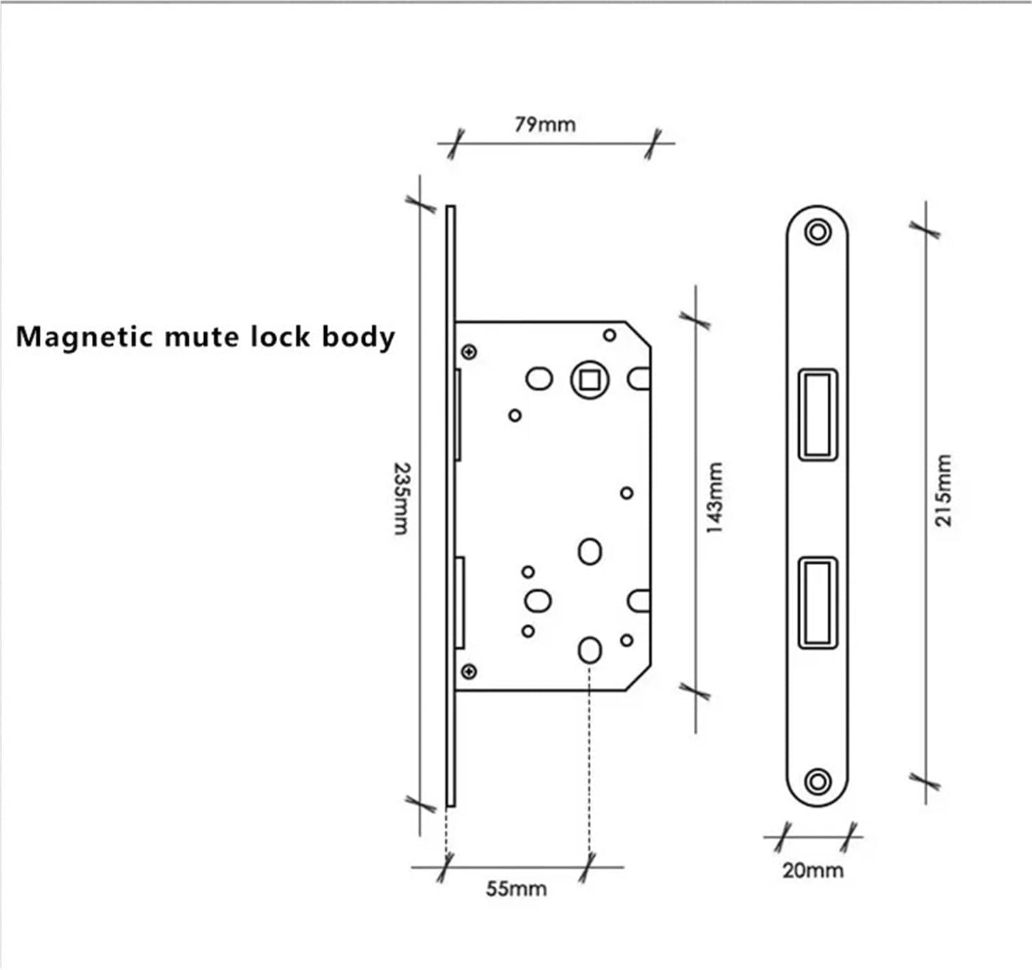 Single-Side Invisible Lock Hidden Black Handle 1Pcs(Brown)