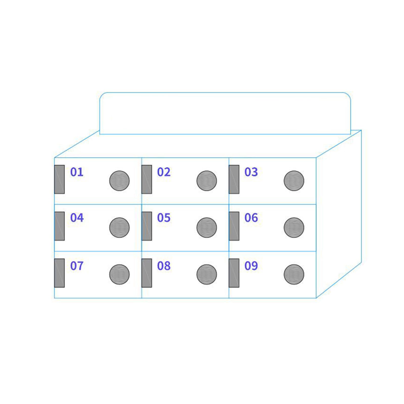 Pounjsd Phone Box Lock, Mobile Phone Storage, Cell Phone Storage Locker, 9 Slots Acrylic Material with Door Locks and Keys, Locker Cabinet for Classroom School Office Factory