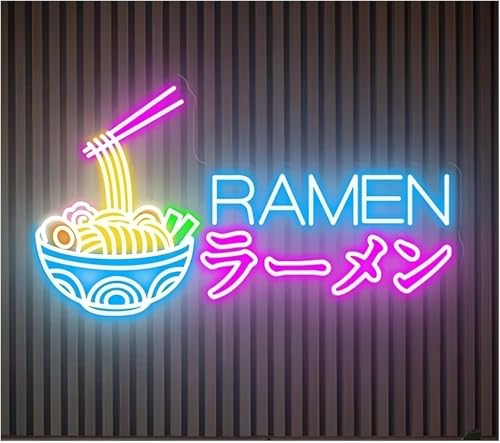 Lampe néon décorative d'ambiance apaisante pour restaurant de Ramen japonais