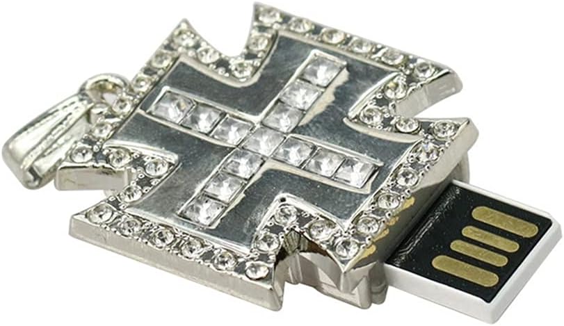 64GB Cross Shape USB Flash Drive USB Drives Memory Stick Thumb Drives USB 2.0 Disk Pen Drive Pen Drive Date Storage Flash Disk Zip Drive USB Stick USB Drive (Silver)