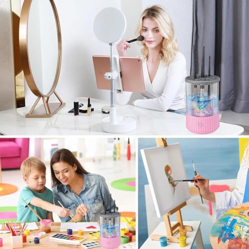 HONGECB Esponja Limpieza Caja para Pinceles Limpiador, Esponja de Limpieza en Seco para Cambio Rápido de Color (Limpiador Original-2025/Rosa) - imagen 6