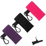 FRCOLOR 3piezas Estuche Protector Para Lápiz Labial De Apretado Funda Clip Para Bálsamo Labial y Llavero Para Transporte Diario y Cosmético