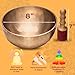 Cosynee Pure Brass Tibetan Singing Bowl Set for Meditation, Chakra Healing, Yoga - Diameter 8 Inches, Weight 63.49 Oz