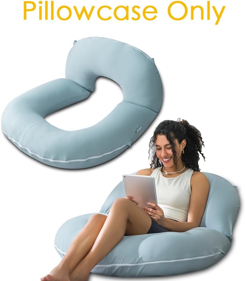 INSEN Reading Pillow Cover(Upgrade-dot Velvet-Brown)