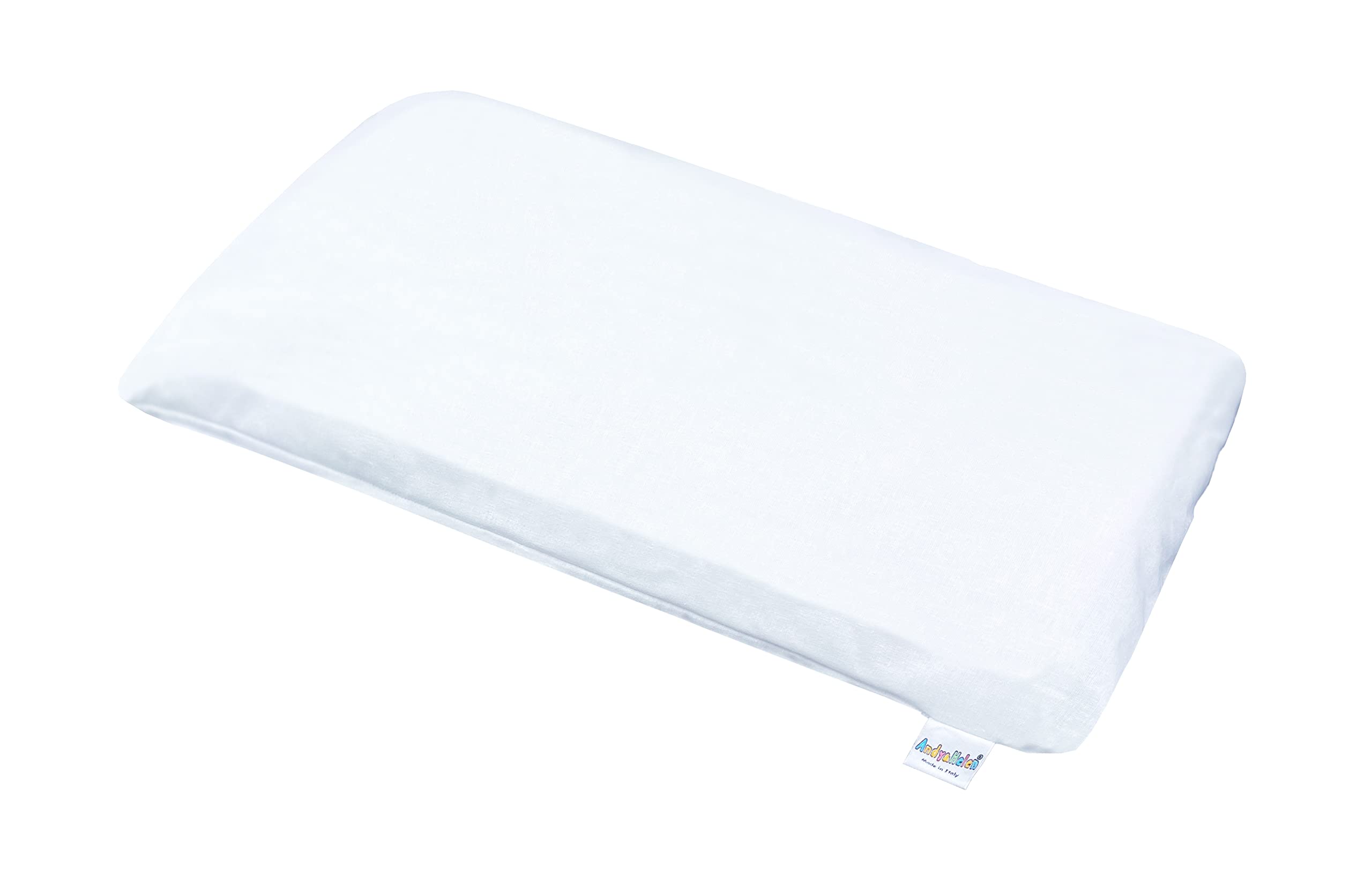 Andy & Helen - Cuscino Lettino Bambino Antisoffco per lettino con sbarre con fodera in Cotone OEKO-TEX® - 52x32x3 cm