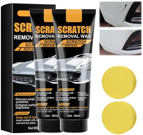 2025 Upgraded Car Scratch Removal Wax,Scratch Remover for Vehicles，Car Polishing Waxfor Paint Polishing & Repair with Wipe Sponge (2 Set)