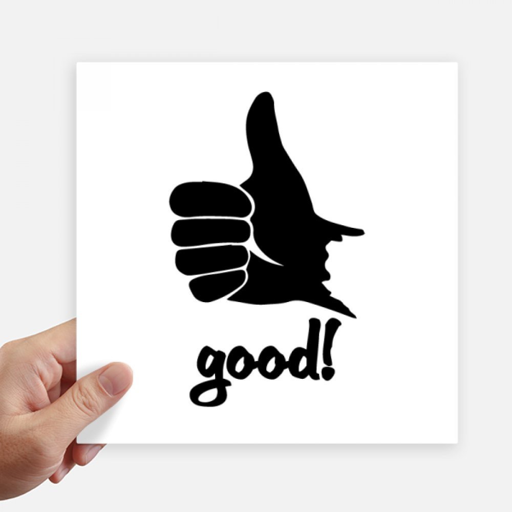 Stickers de silueta de pulgar DIYthinker vinilo pared maleta moto 4uds