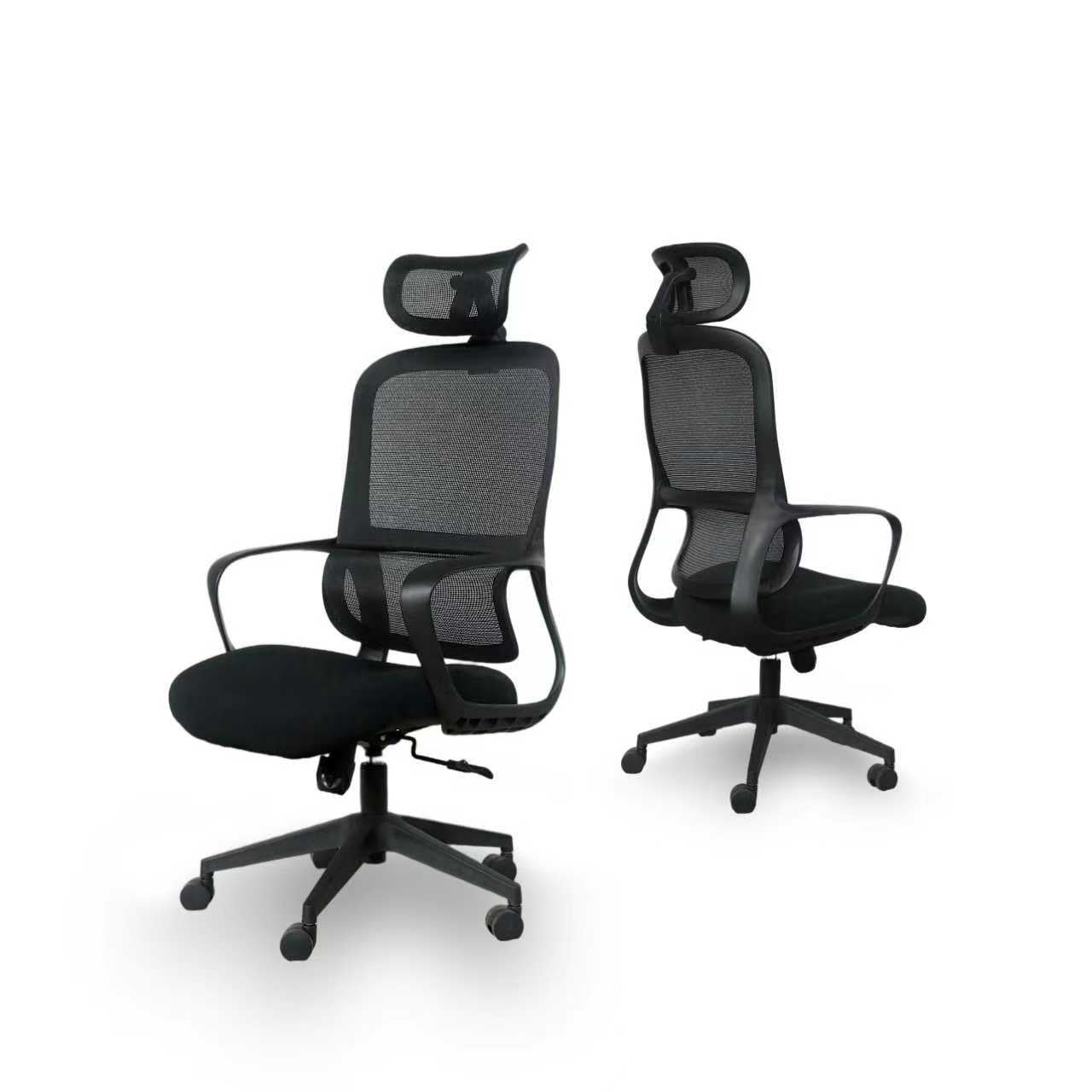 WPHOME LA110- Ergonomic Mesh Office Chair in Black color with Adjustable Headrest and Lumbar Support-Swivel Desk Chair with Armrests,High Back, Breathable Mesh, and Rolling Wheels