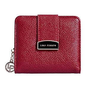 Lino Perros Black Faux Leather Womens Wallet (RED)