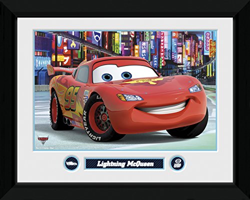 Cars 2 Lightning Mc Queen Framed 8 "x6"