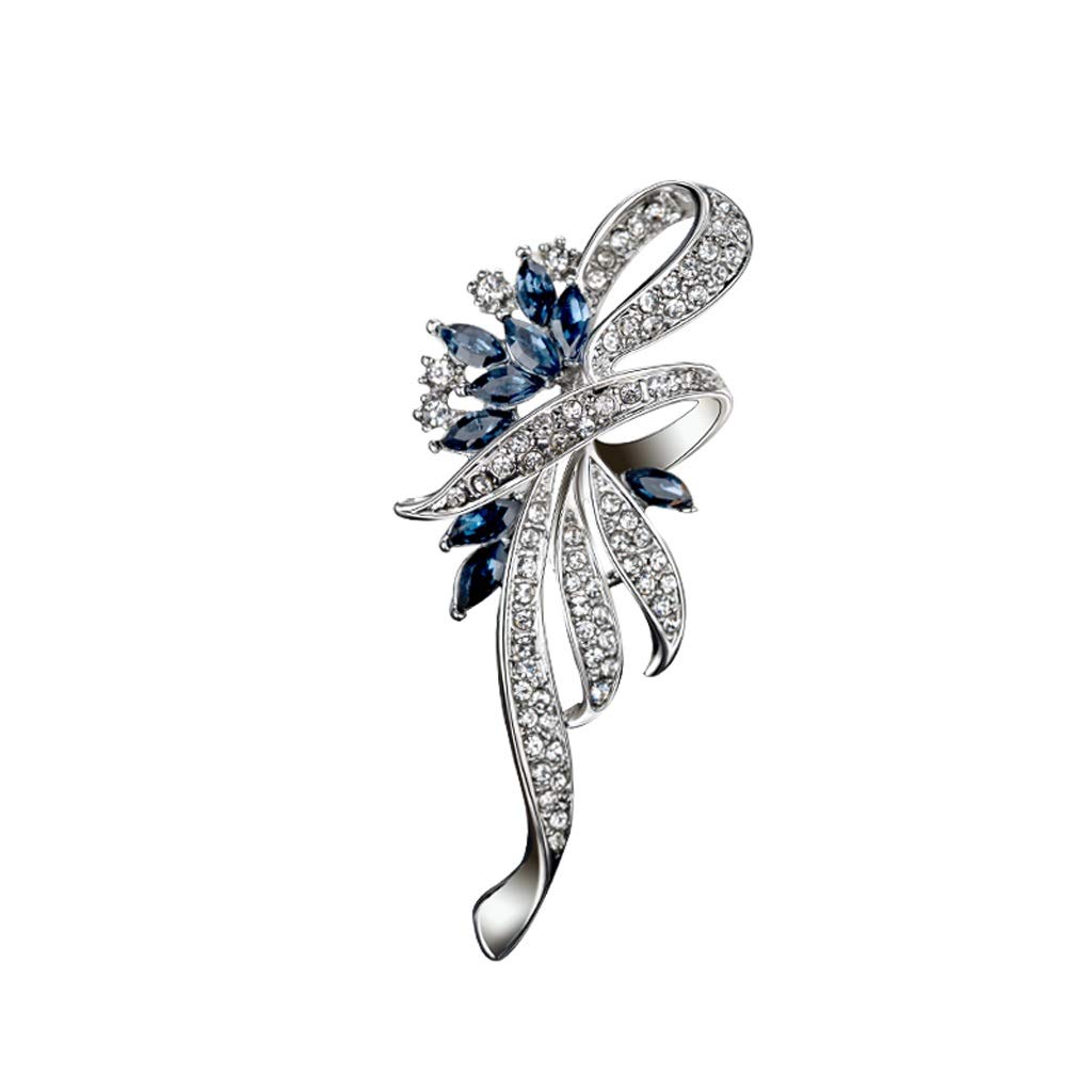 Brooch Broche de Ramo de Diamantes Lindo para Mujer con Broche de Cristal, Adecuado para Vestido, Bufanda, Chal