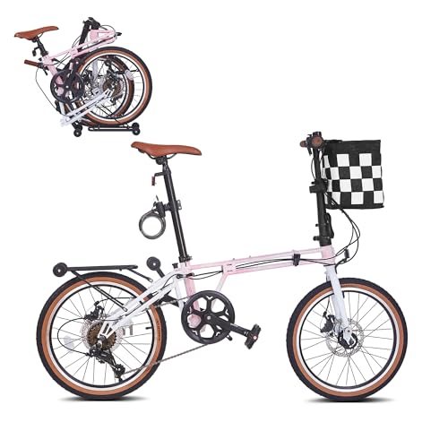 20 Inch Folding Bike for Adults, 7-Speed Foldable Bike for