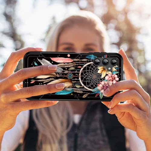 JHYYTUJTYP for Galaxy A15 5G Case,[Military Grade Drop Tested] Heavy-Duty Tough Rugged Shockproof Protective Case for Samsung Galaxy A15 5G 6.5 Inch 2023,Dream Catcher Flower - image 7