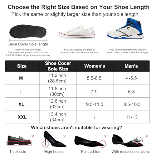 Waterproof Shoe Covers Rain Shoe Cover with Reflector for Men and Women — view 6