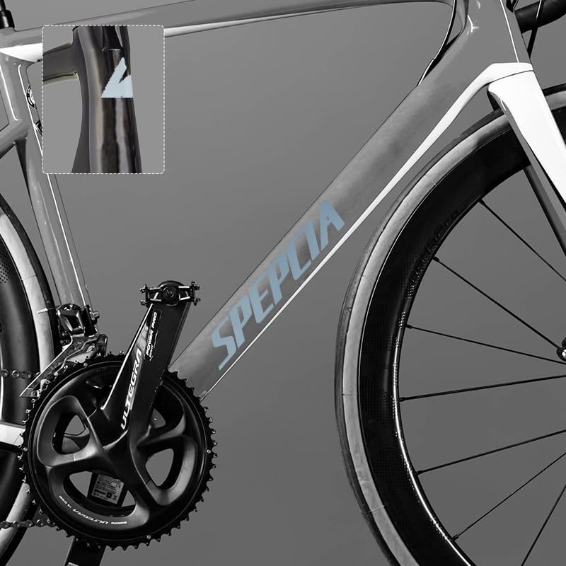 for Specialized Tarmac SL6 Road Bike | Color-Changing Frame Logo Decals, UV-Resistant, Precision-Cut, Multiple Colors for Custom Style (Silver Plating)