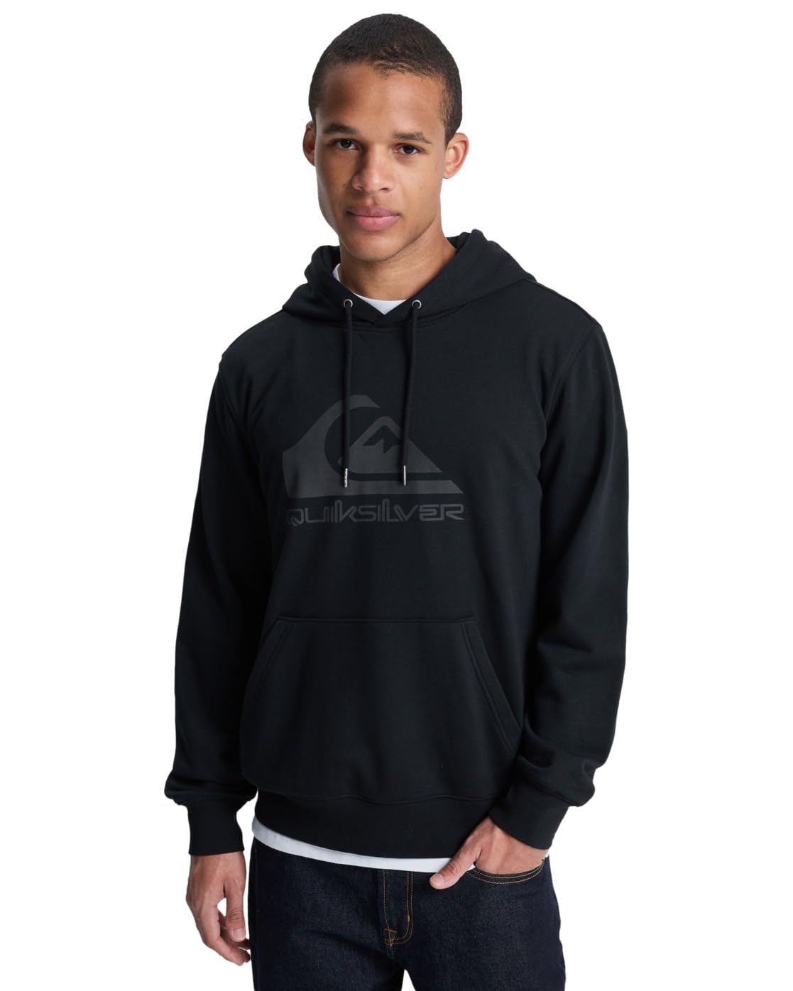 Quiksilver Fleece sweater COMP LOGO HOODIE Men Black XXL