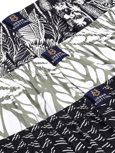 Image of Urban Scottish Ultra-Comfortable Men's Boxer Pants - 100% Cotton Material with A Stylish Print - Soft and Stretchy Elastic Waist Band - Dynamic Movement and Hardwearing Stitching - Breathable with A Gentle Snug Fit