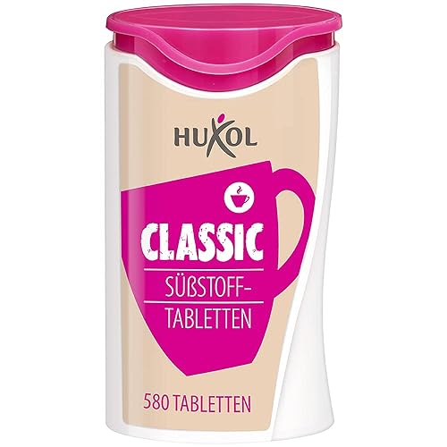 Dispensador Huxol Classic 580 comprimidos Ciclamato sacarina Sustituto del azúcar Edulcorante Vegano Sin lactosa Naturalmente sin gluten