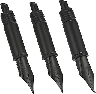 Set of 3 Hongdian Fountain Pen Black Nibs (Fine, Extra Fine and Bent Nib) for Black Forest 1850, 1851，6013, 517S and 517D Series