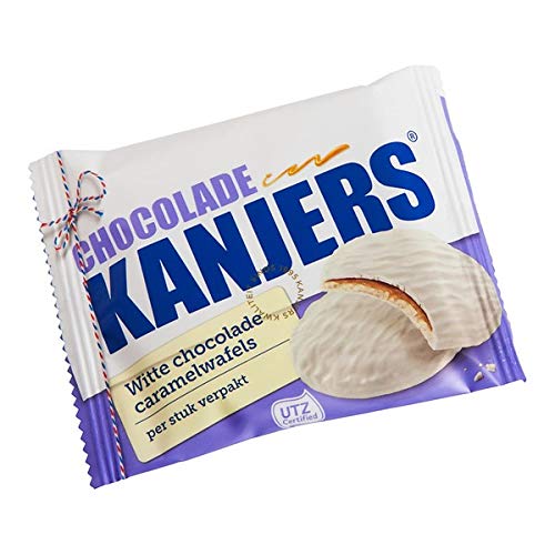 Kanjers Gofres de caramelo de chocolate blanco - 24 bolsas x 45 gramos