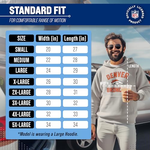 Image of Team Fan Apparel NFL Gameday Hoodie Pullover Sweatshirt for Men and Women | Officially licensed NFL Gameday fleece pullover - kangaroo pocket, ribbed cuffs, drawstring hood, unisex fit