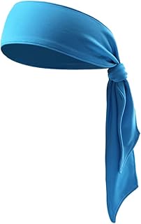 Kisangel Sports Headband Yoga Headbands Blue Hair Ties Headbands for Men Sports Headband Tie Blue Headbands Unisex Headband Head Tie Athletic Headbands Sweat Band Blue Universal Bow Tie Man