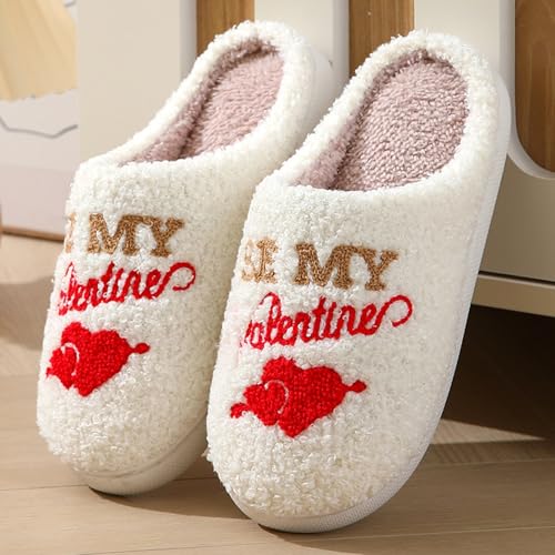 Fuzzy Slippers for Women Mens Memory Foam Comfy 𝐇ouse Slippers Retro Soft Plush Warm Slippers Cozy Indoor Outdoor Shoes3