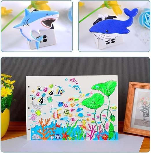 Image of Cots and Cuddles 3D Puffy Aquatic Animal Stickers, 220+ Sea, Fish, Ocean Scrap Book Decoration for Boys & Girls | 4 Strap