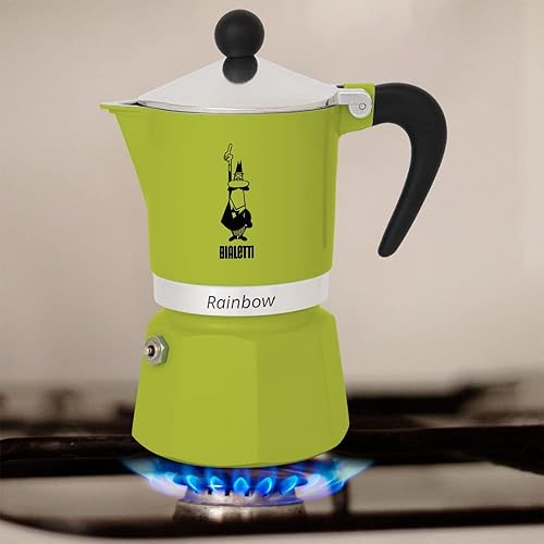 Miniatura 3 de Bialetti 4971 Rainbow Espresso Maker, Verde