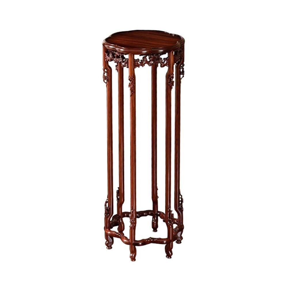 Hhmmei2024-23 Bonsai Rack Indoor Household Openwork Carving Bonsai Base, Chinese Style Redwood Display Stand Bonsai base