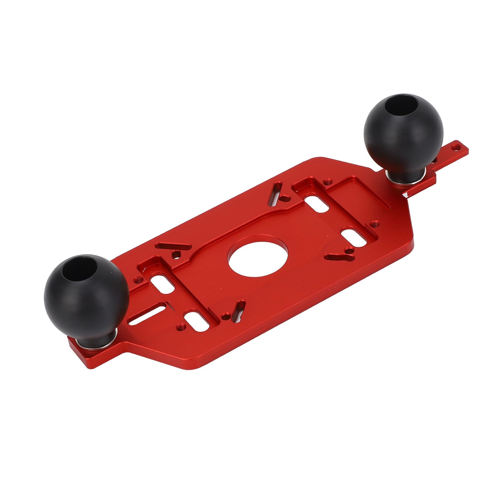 Base de enrutador universal de aleación de aluminio, guía de enrutador, placa base con doble mango para cortar madera, fresado y ranurado