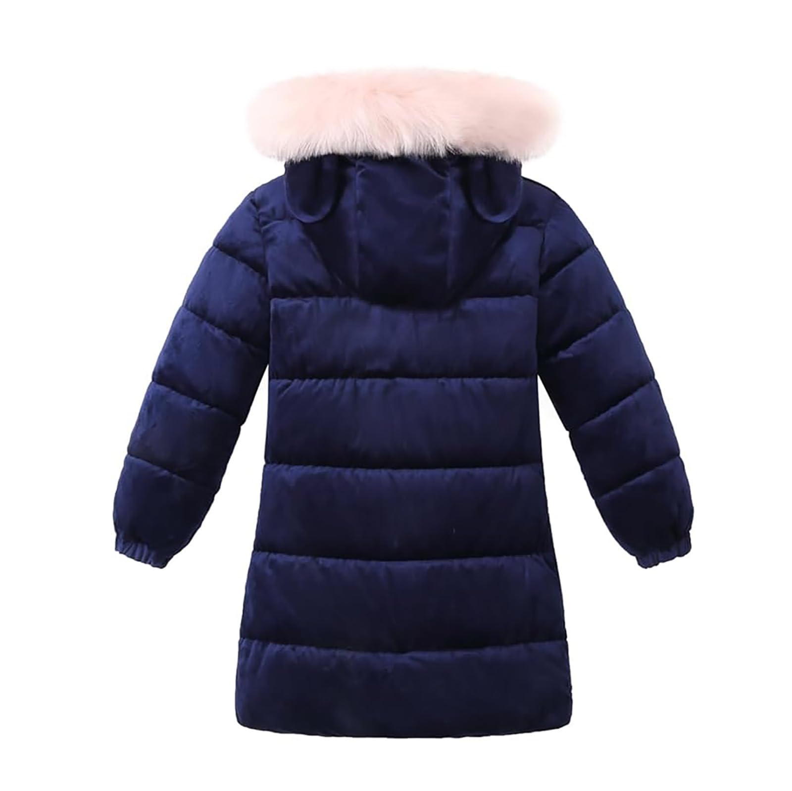 Generisch 2025 Mädchen Daunenjacke Wintermantel Langer Mantel Dicke warme Oberbekleidung für kaltes Wetter Winddicht Weiches Fleece Kindermode