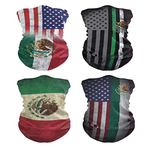 Image of 4Pcs Magic Headwear Neck Gaiter Tube Scarf Headbands Bandana Balaclava for Outdoor Running Cycling Skating Work Out