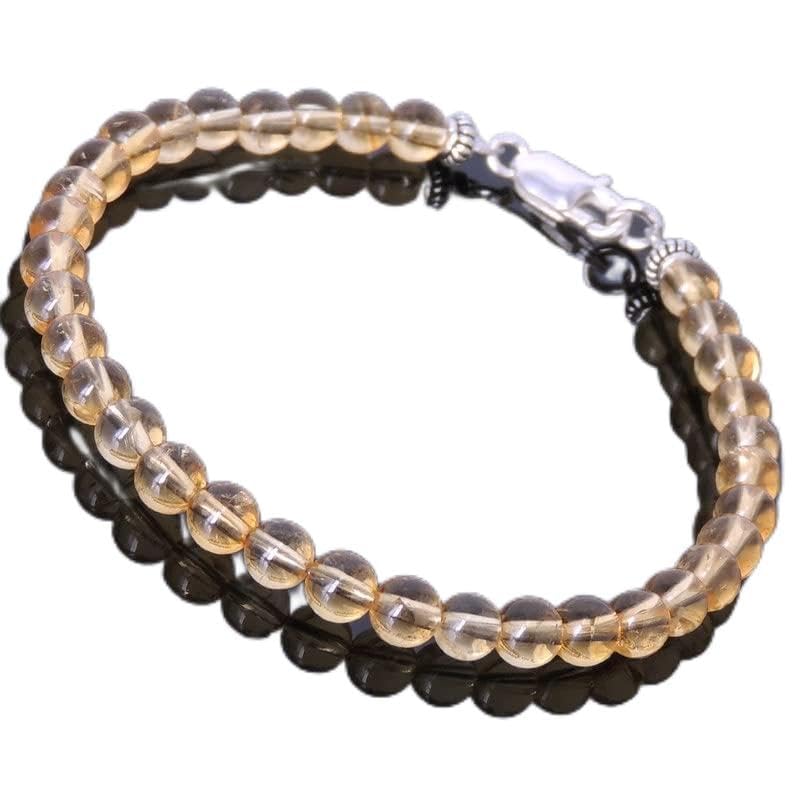 Bracelet en citrine ronde 6mm idéal à associer pour créer un style stacking unique au quotidien