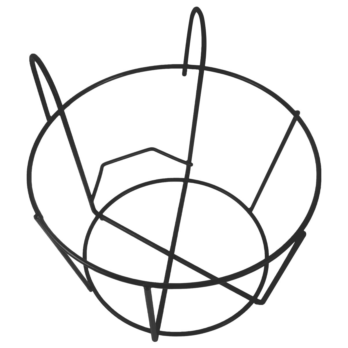 Mensola Decorativa per Piante da Balcone in Ferro Nero, 2 Pezzi, Portavasi Rotondo Xl 30Cm, Supporto Sospeso per Esterni, per Irrigazione Semplice e Protezione Superfici