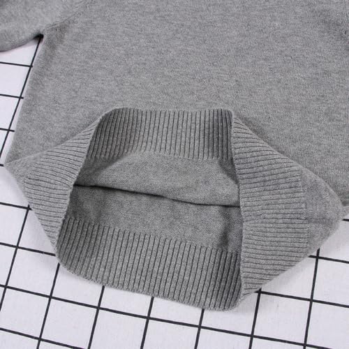 Girls Sweater Kids Crewneck Long Sleeve Knit Pullover Tops White 9-10 T - image 8