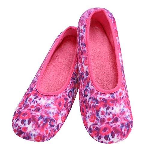 Snoozies 2 Dye for Tie Dye Ballet Slippers - Tie Dye Slippers for Women - Lt. Blue - Small