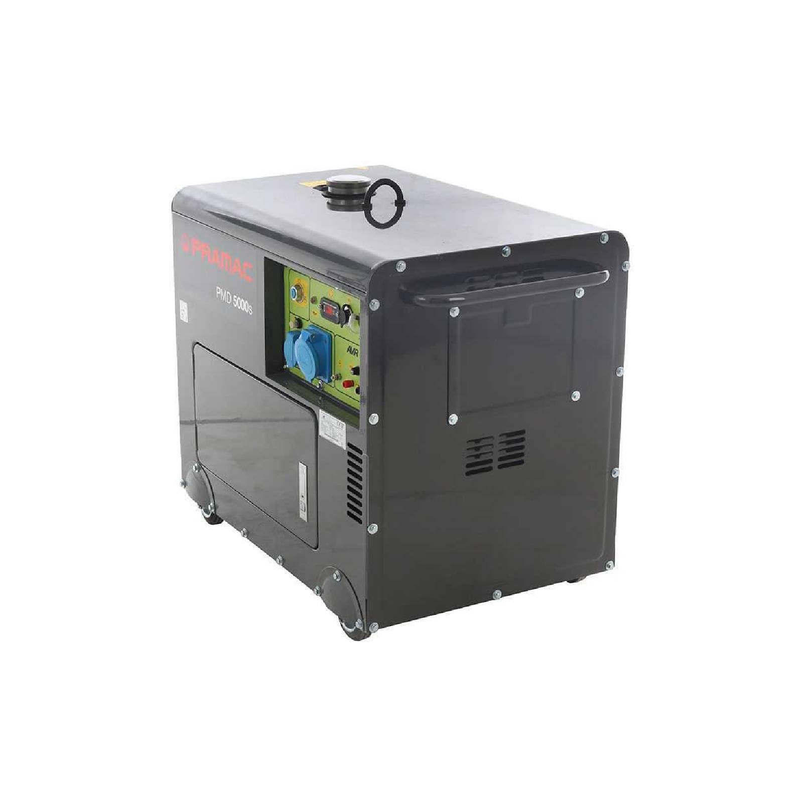 La zappa Generatore "PMD 5000 S" motore OHV monofase con funzionamento a diesel e avviamento elettrico 5000 W