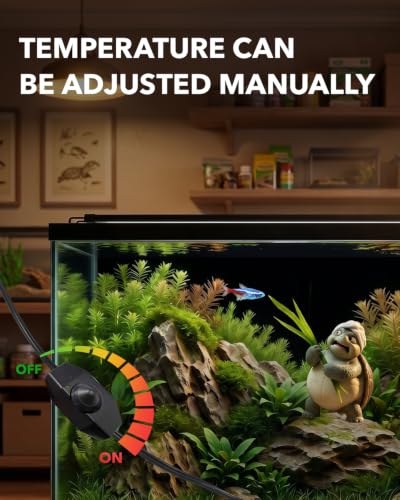 Image of BN-LINK Reptile Heating Pad 8 inch X 12 inch with Adjust Knob, Adjustable Temperature Electric Indoor Under Tank Terrarium Heating Mat Waterproof for Turtles, Lizards, Frogs, and Other Reptiles