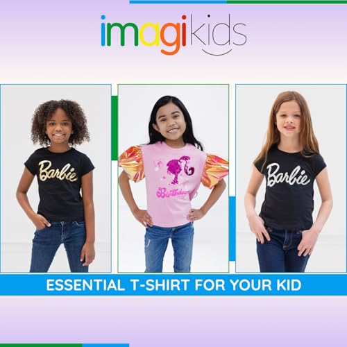 Barbie Birthday Girls Sequin T-Shirt - Pink3