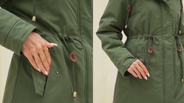 Veste Homme Hiver Mi Longue Chaud à Cordon Confortable Travail