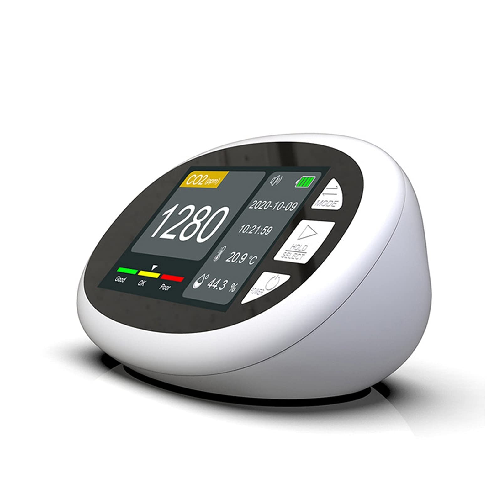 Monitor de calidad del aire, Pantalla de alta definición de instrumentos de detección de dióxido de carbono con función de alarma en exceso, Europa, Alemania, Japón CO2 Para Hogar, Oficina y Escuela