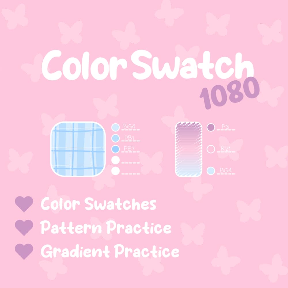Color Swatch 1080: Color Swatches, Pattern Practice, Gradient Practice
