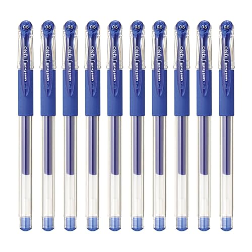 Bolígrafos gel Uni-Ball Signo 0.5 mm azul set de 10