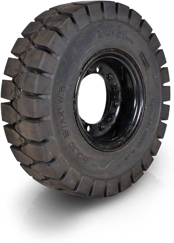 (T-60906) フォークリフト用 中古ノーパンクタイヤ ホイール付 6.00-9 ２本セット トヨタ コマツ 三菱 日産 領収書発行可能 シマネライン