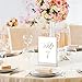 NIUBEE 6Pack 8.5x11 Clear Acrylic Sign Holder with Sliver Borders and Vertical Stand, Double Sided Table Menu Holders Picture Frames for Wedding Table Numbers, Photos